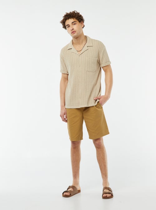 Bermuda en twill uni - Kiabi