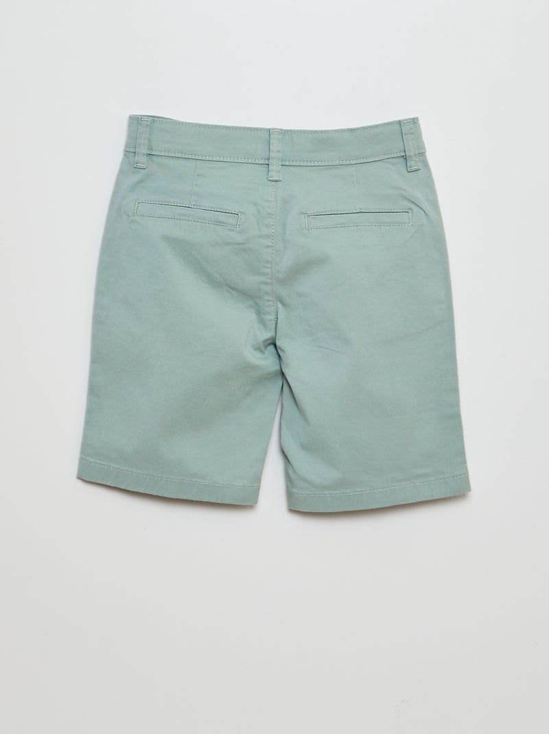 Bermuda en twill VERT - Kiabi