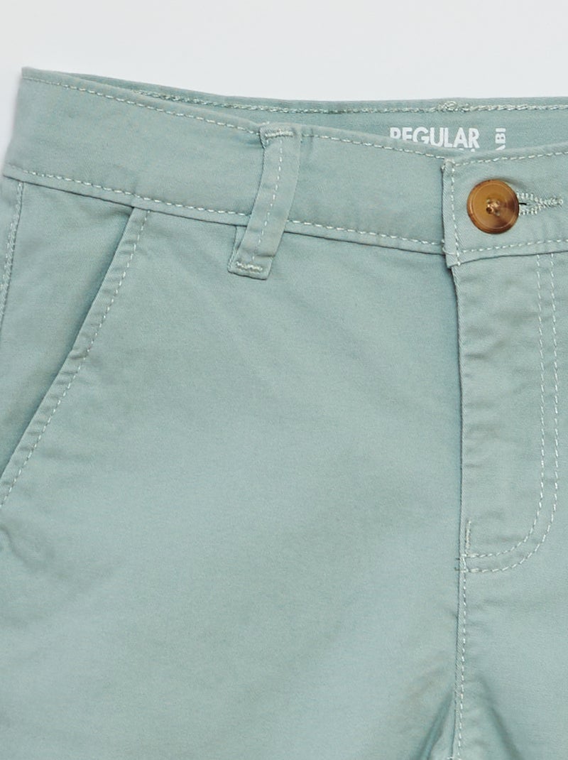 Bermuda en twill VERT - Kiabi