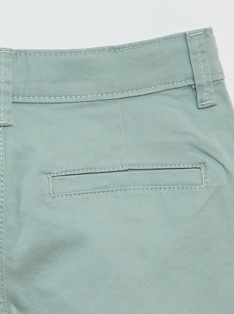 Bermuda en twill VERT - Kiabi