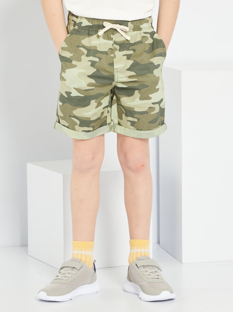 Bermuda imprimé 'camouflage' kaki 'camouflage' - Kiabi