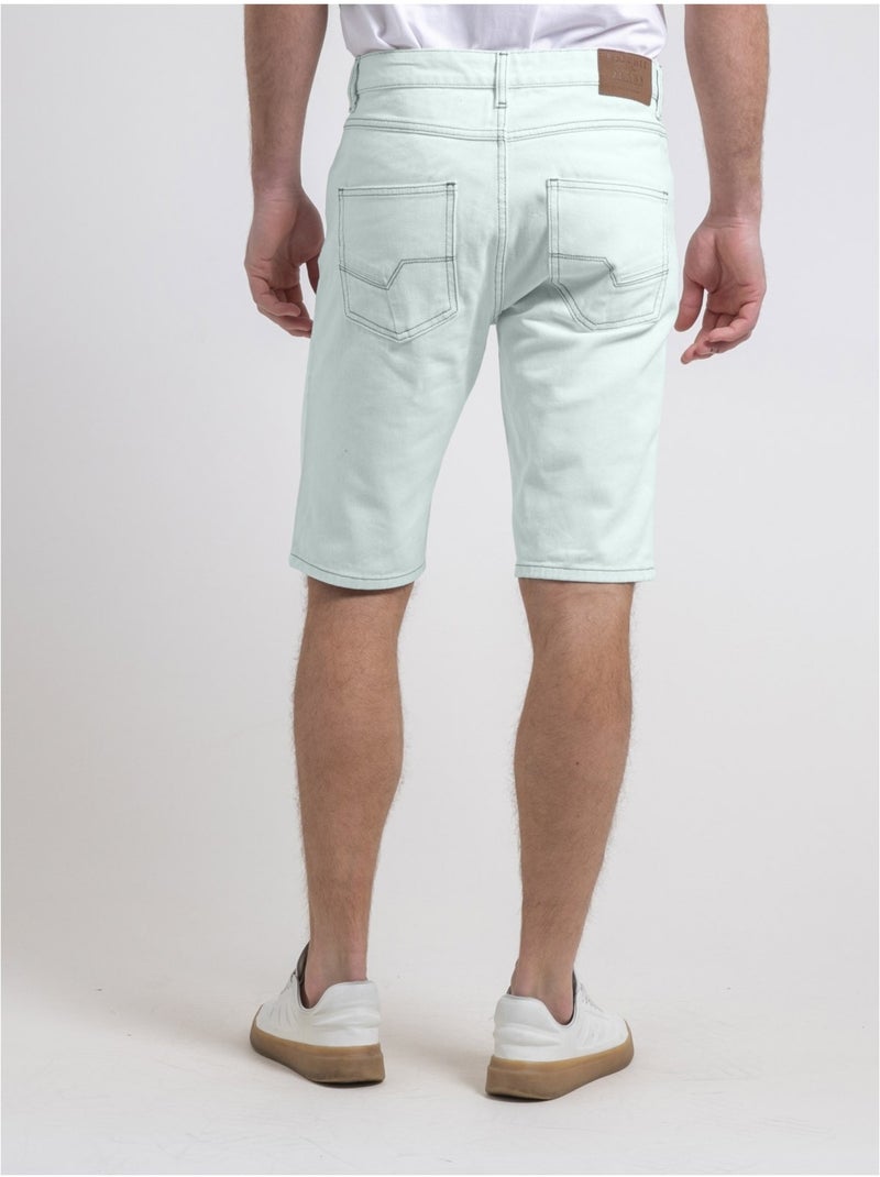 Bermuda jean belkara Vert - Kiabi
