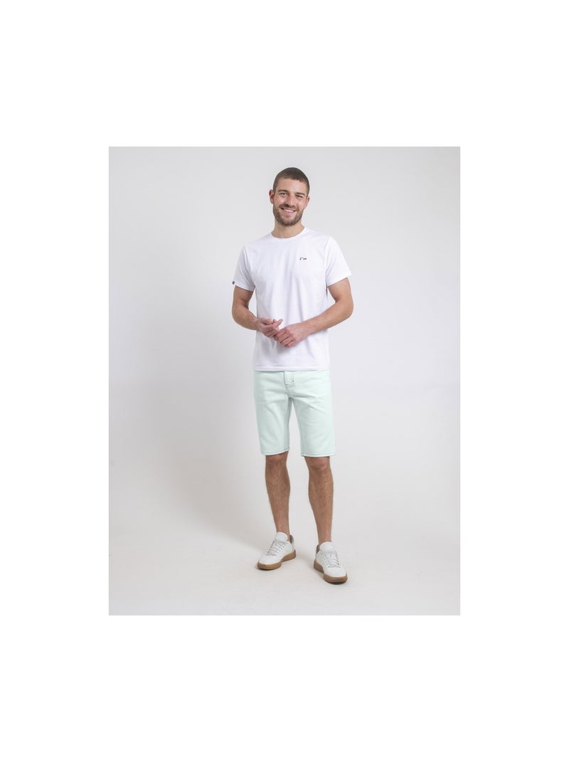Bermuda jean belkara Vert - Kiabi