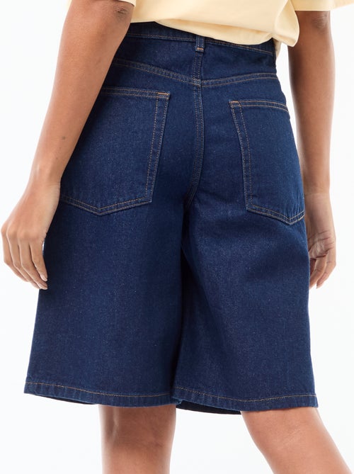Bermuda jeans met hoge taille - Kiabi