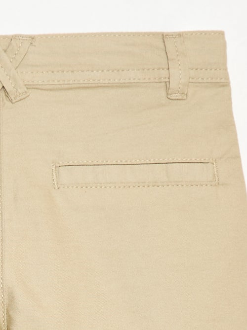 Bermuda léger effet lin en oxford - Kiabi