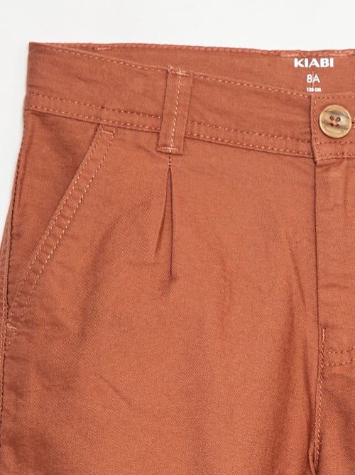 Bermuda léger effet lin en oxford - Kiabi