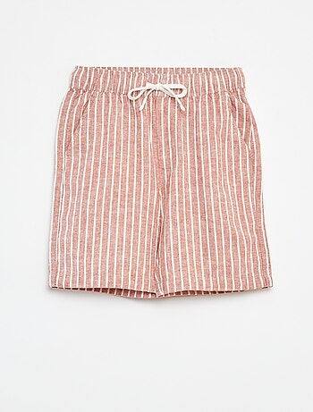 Bermuda léger et rayé