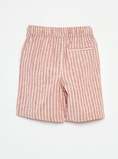 Bermuda léger et rayé - Kiabi