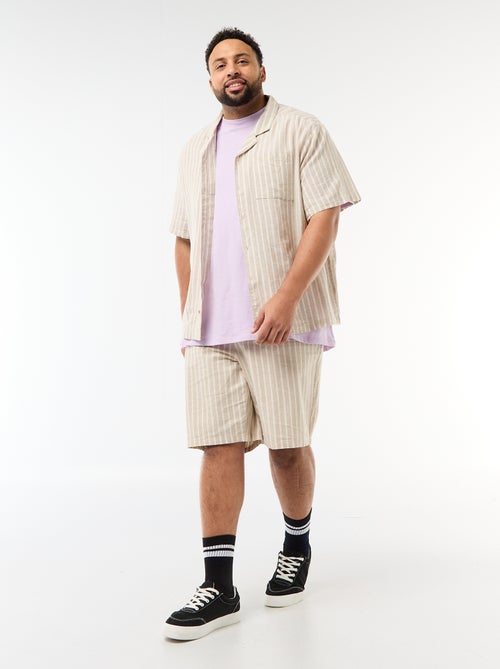 Bermuda léger uni avec 4 poches - Kiabi