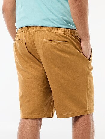 Bermuda léger uni avec 4 poches