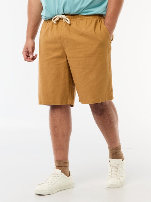 Bermuda léger uni avec 4 poches - Kiabi