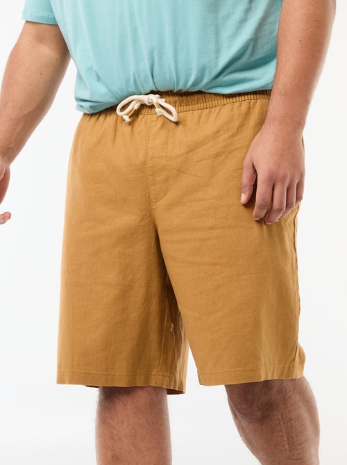 Bermuda léger uni avec 4 poches - Kiabi