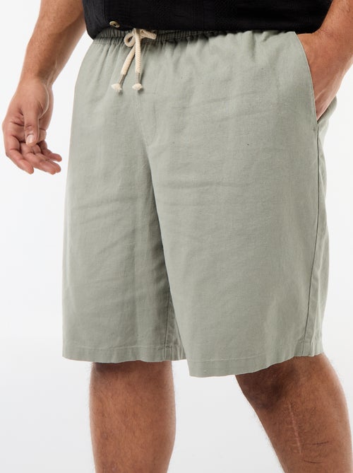 Bermuda léger uni avec 4 poches - Kiabi