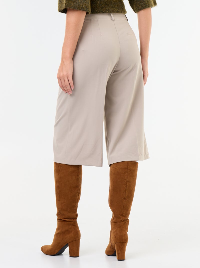 Bermuda long coupe chino Beige - Kiabi
