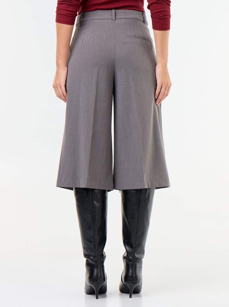 Bermuda long coupe chino Gris - Kiabi