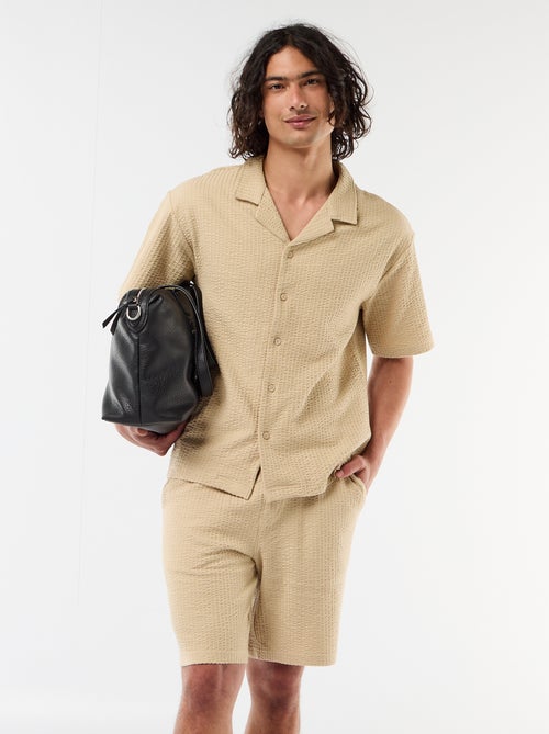 Bermuda maille lourde uni - Kiabi