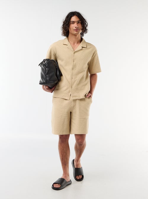 Bermuda maille lourde uni - Kiabi