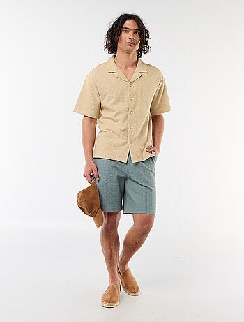 Bermuda maille lourde uni