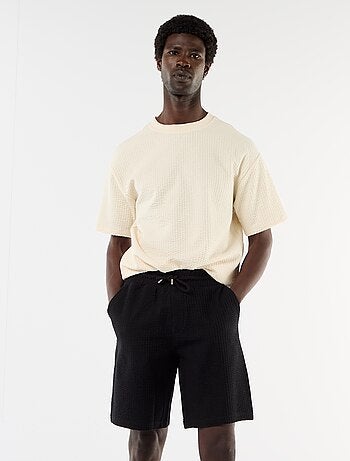 Bermuda maille lourde uni