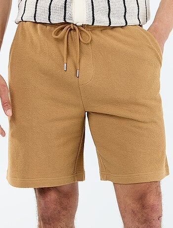 Bermuda met elastische taille en trekkoordjes