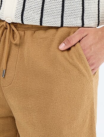 Bermuda met elastische taille en trekkoordjes