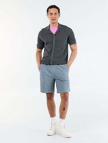 Bermuda met elastische taille en trekkoordjes