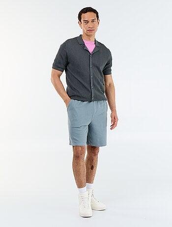 Bermuda met elastische taille en trekkoordjes