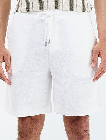 Bermuda met elastische taille en trekkoordjes