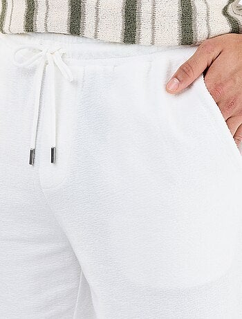 Bermuda met elastische taille en trekkoordjes