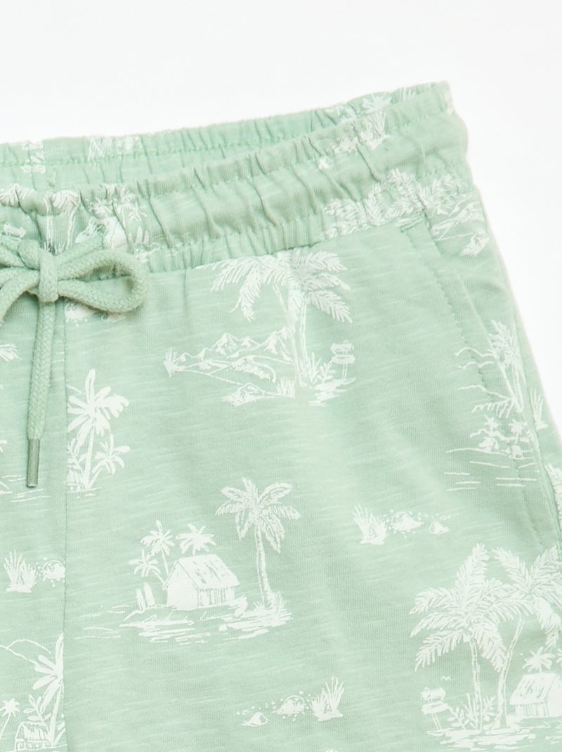 Bermuda met motief Groen - Kiabi