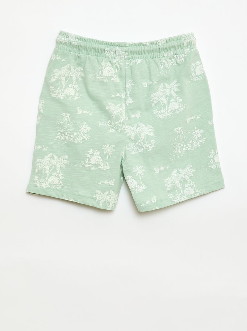 Bermuda met motief Groen - Kiabi
