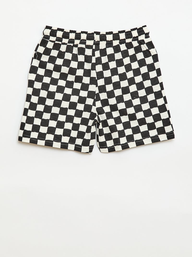 Bermuda met motief Wit - Kiabi