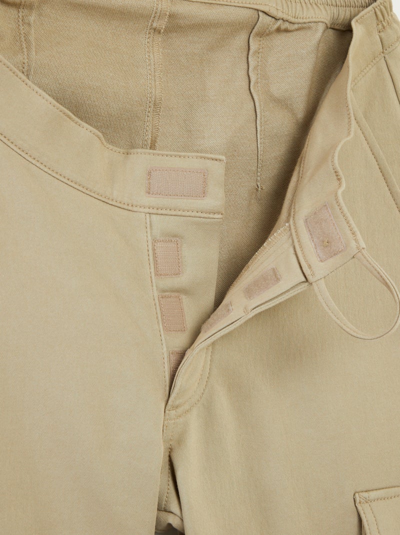 Bermuda molleton - collection facile à enfiler Beige - Kiabi