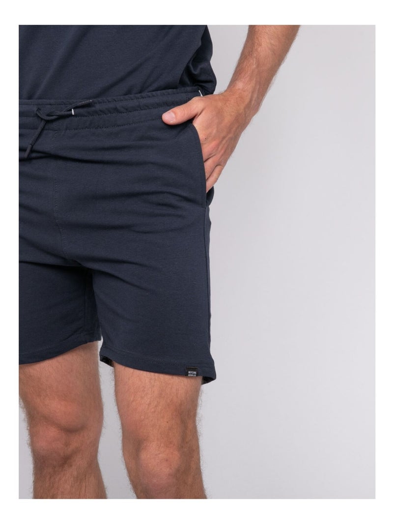 Bermuda molleton belgamy Bleu marine - Kiabi