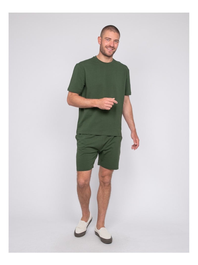 Bermuda molleton belgamy Kaki - Kiabi