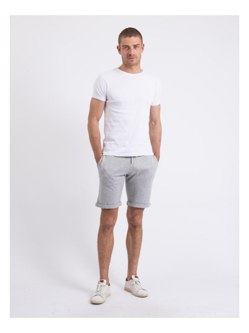 Bermuda molleton berkem Gris - Kiabi