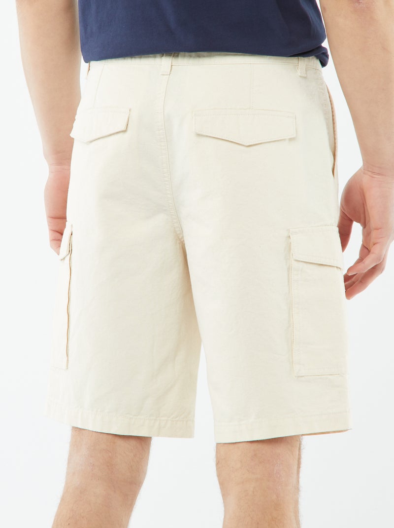 Bermuda multipoche Blanc cassé - Kiabi