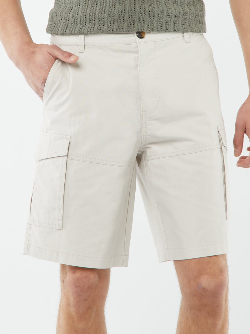 Bermuda multipoche Gris - Kiabi
