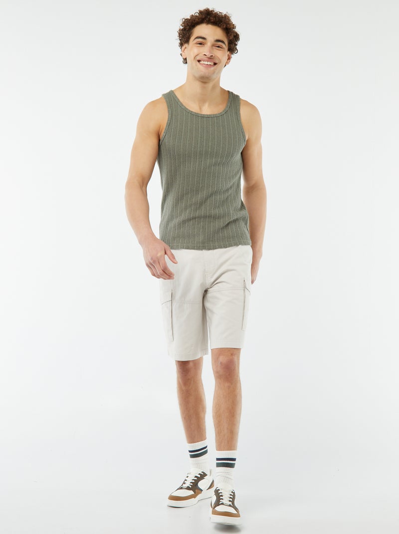 Bermuda multipoche Gris - Kiabi