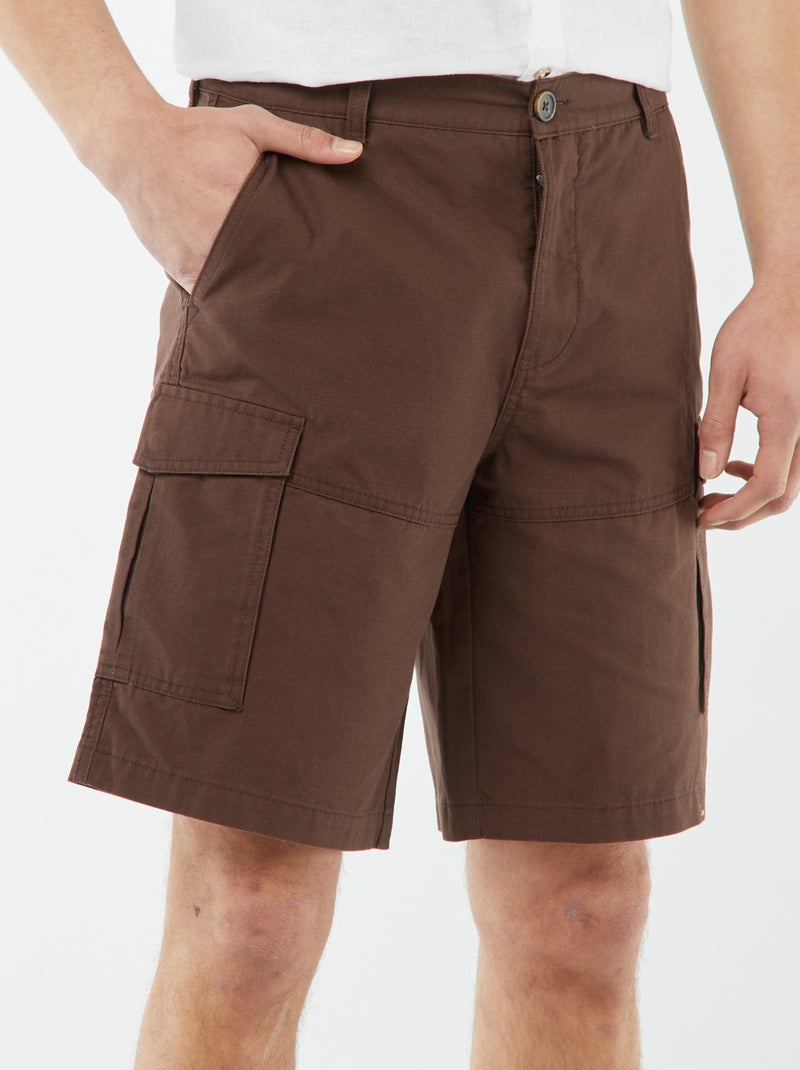 Bermuda multipoche Marron - Kiabi