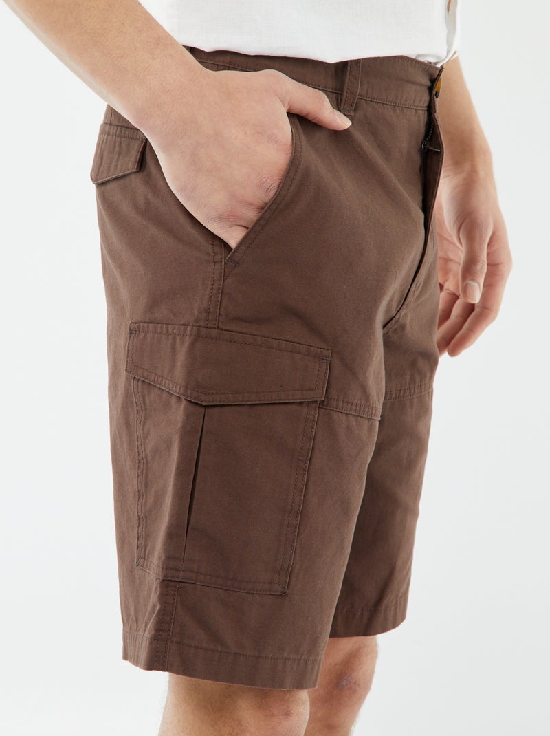 Bermuda multipoche Marron - Kiabi
