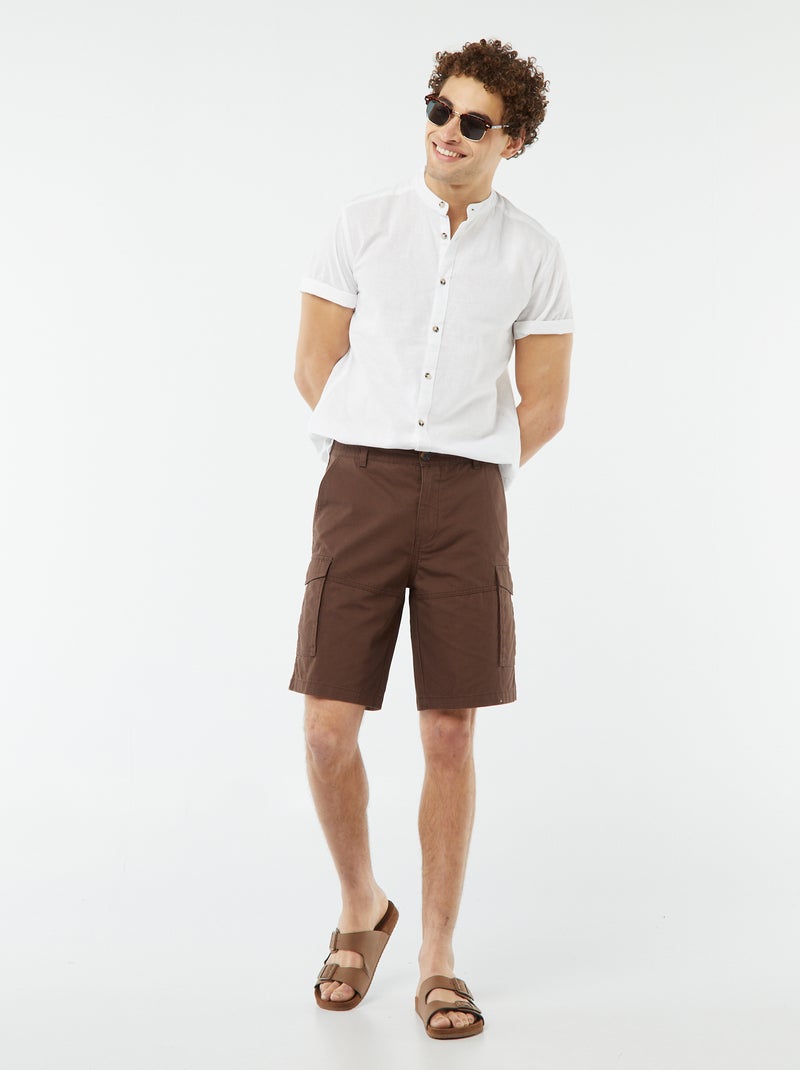 Bermuda multipoche Marron - Kiabi