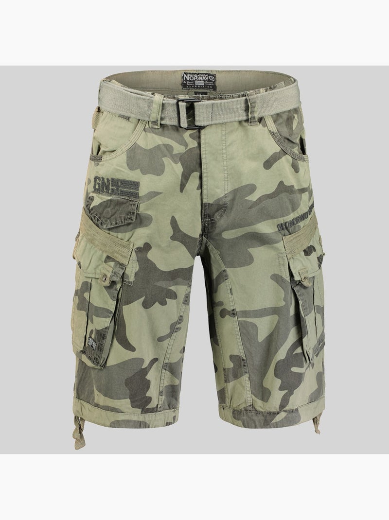 Bermuda panoramique camo – geographical norway Gris Multicolore - Kiabi