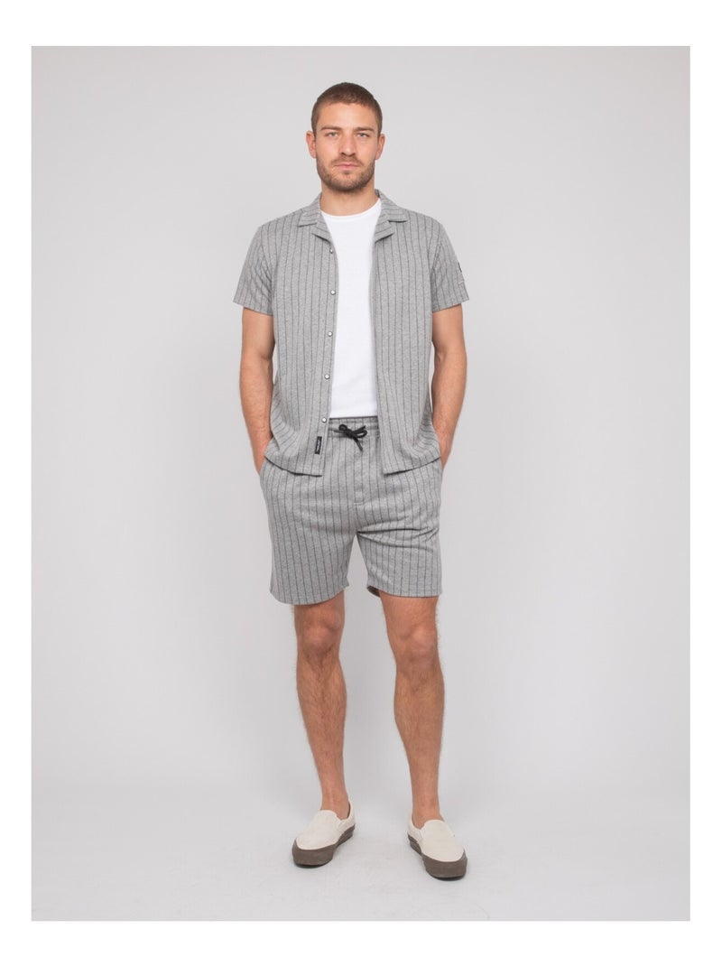 Bermuda rayures banji Gris - Kiabi