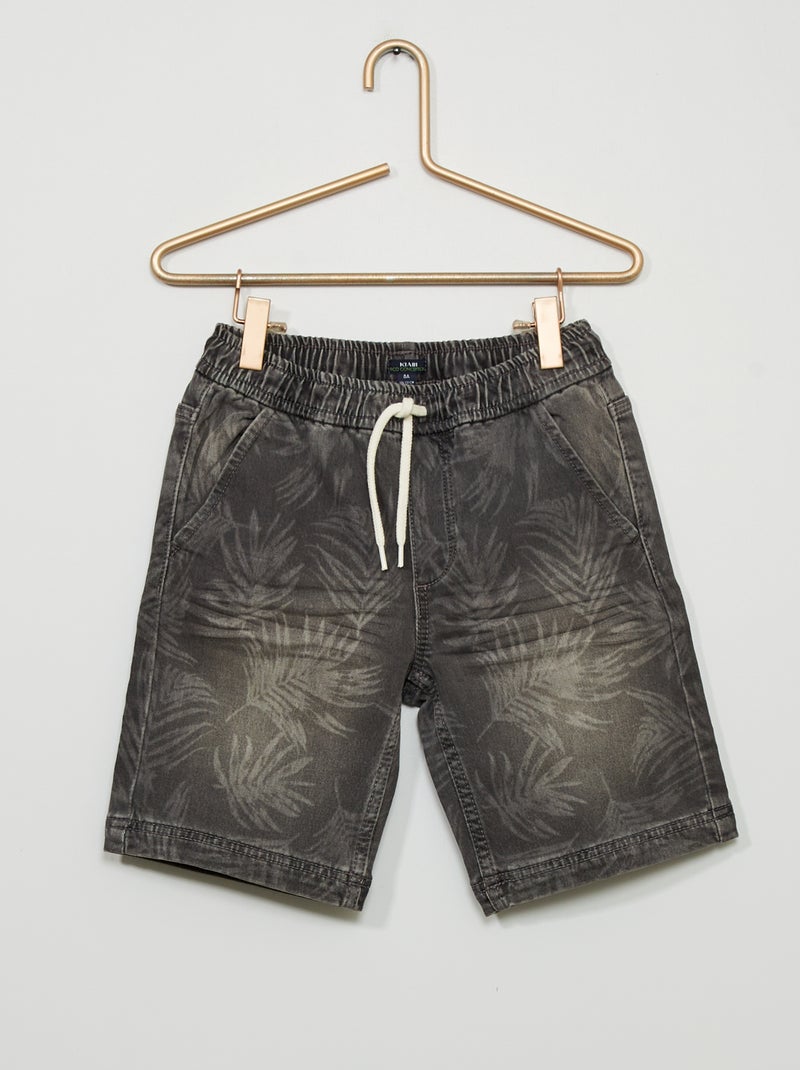 Bermuda regular en denim gris - Kiabi