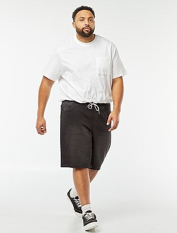 Bermuda slim en denim stretch