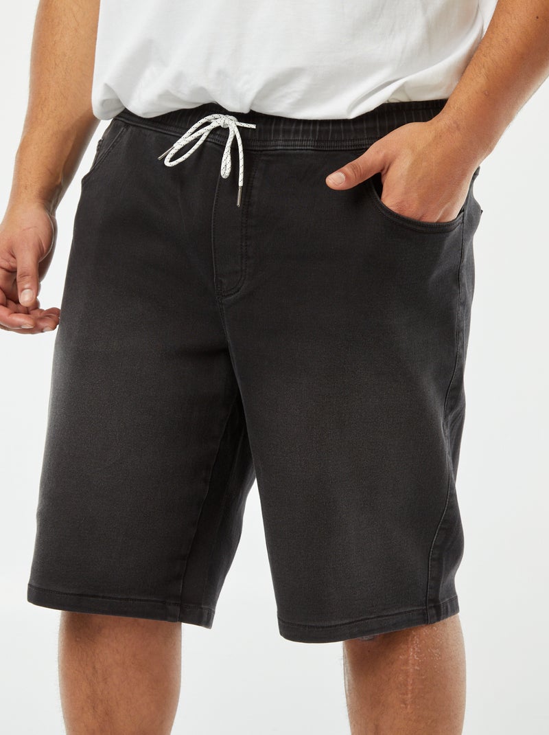 Bermuda slim en denim stretch Gris - Kiabi