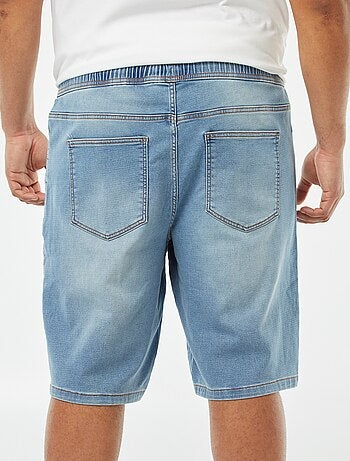 Bermuda slim en denim stretch
