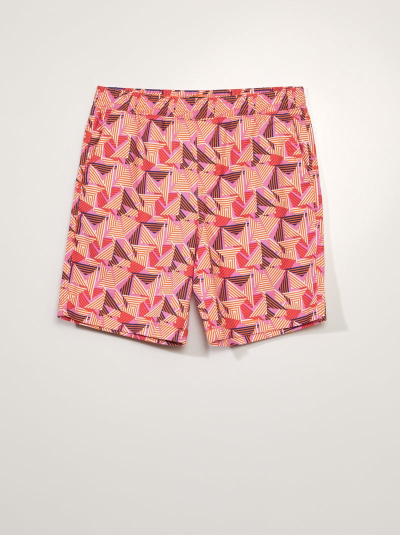 Bermuda stretch avec lin Multicolore - Kiabi