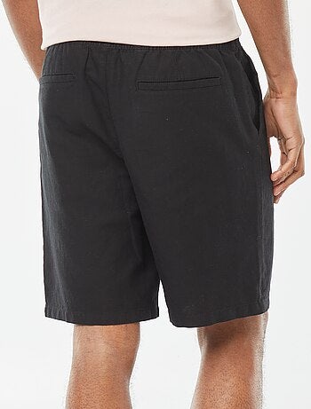 Bermuda uni taille élastiquée + cordons